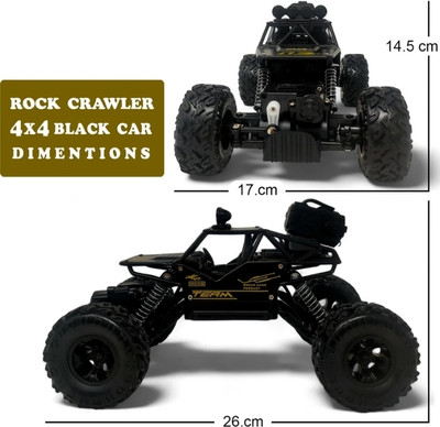 FS TOYS 1:18 rock crawler monster truck with lights on off(Black)