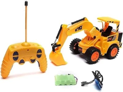 GOSHOPPE ENTERPRISES New Remote Control Battery Operated JCB Crane Truck Toy for kis(Multicolor)