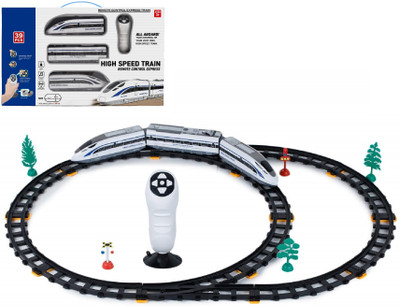 IndusBay Electric RC Bullet Train Toy with Tracks 39 Pcs High-Speed Train Set for Kids(White)