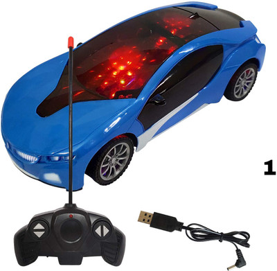 KAVANA Chargeable 3D Remote Control Famous Car for 3+ Years Kids With 3D Lights(Multicolor)