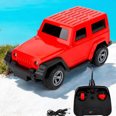 Just97 Remote control Thar Rechargable RC Toys For Kids With Music_F86(Red)