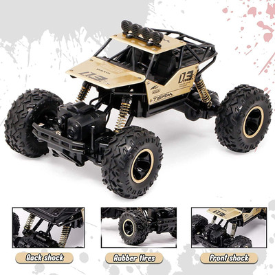 Aavkar creation Rechargeable RC Rock Crawler Two-Wheel Drive Monster Truck With Metal Alloy Body(Multicolor)