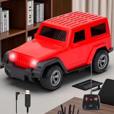 Just97 Remote control Thar Rechargable RC Toys For Kids With Music_I92(Red)