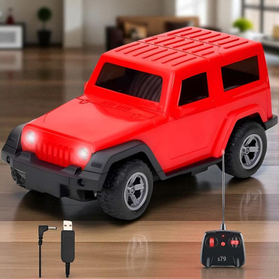Just97 Remote control Thar Rechargable RC Toys For Kids With Music_J06(Red)