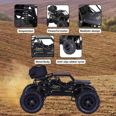 KING Remote Control Car,4x4 rc Black, 4WD Off-Road Monster(Black)
