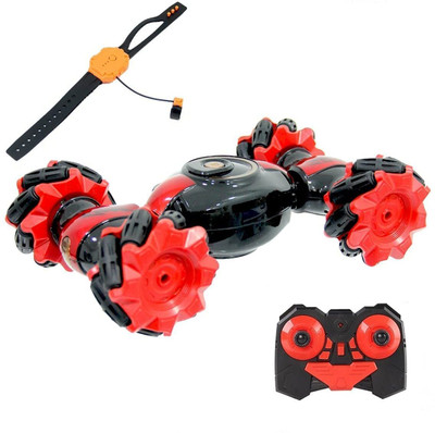 THE RED BABY Speed Pioner C-026 R/C Double Sided Rotating, Gesture Controlled Watch(Red & Blue)