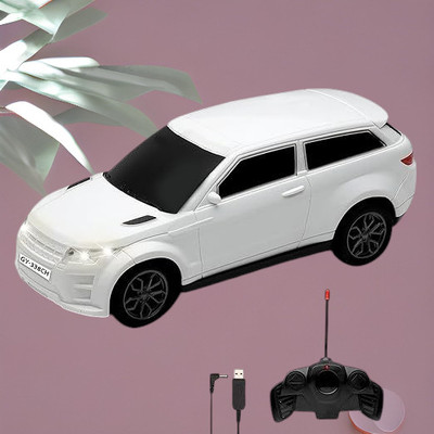 AS TRADERS 3D Famous Car Rechargeable Remote Control Toy W10(White)