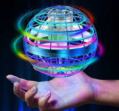 Rahamandecor Flying Spinner LED Magic Ball Drone Toy | Hand-Controlled Rechargeable(Multicolor)