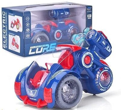 Chigy Wooh 360 Degree Rotating Mist Spraying Lifting Deformation Car Toy with Light & Music(Multicolor)