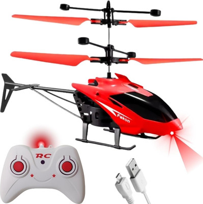 APJ enterprise Rc Helicopter Remote Control Toy for Kids Multicolor(Red)