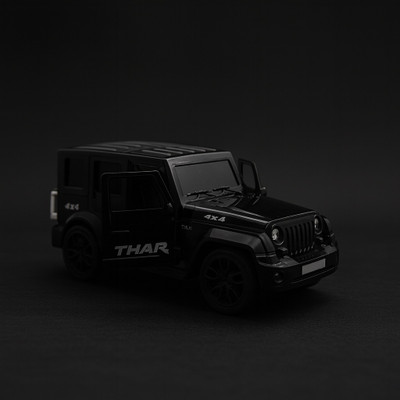 The Flyer's Bay 1:16 Scale RC Thar 4x4 with Lights, Music, and Open Doors Arjan Valley Song(Black)