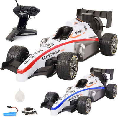 RAINBOW RIDERS Speed Formula High Speed RC Car Light Flame Rechargeable Smoke Spray Scale 1:14(Multicolor)