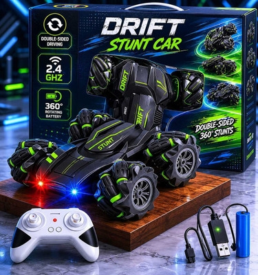 ZUNBELLA 4X4 Remote Control Stunt Car 360° Rotating Dual Sided Climbing High-Speed Car(Multicolor)