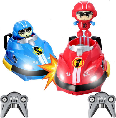 atozyy RC Bumper Car Toy Set with Music & Lights – 2 Player Remote Control Battle Game(Multicolor)