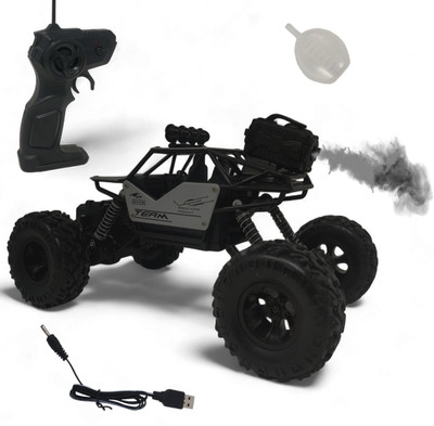 Aavkar creation Rock Car 4x4 Strip Sliver for kids with Mist Smoke And Fully Remote Control(Multicolor)