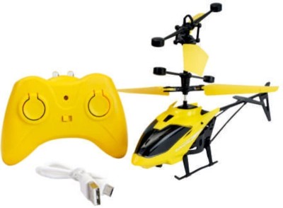 kiroq Exceed Flying Helicopter Infrared Hand Sensor With 3D Light(Yellow)