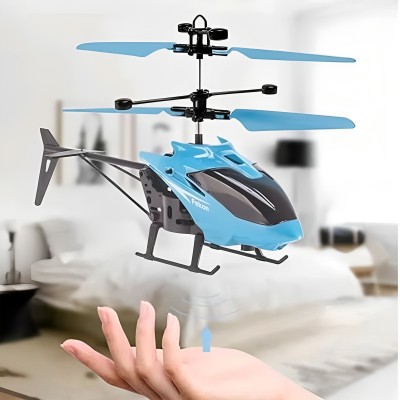 RavAry Flying Helicopter with Hand Induction and Remote Control 2in1(Multicolor)