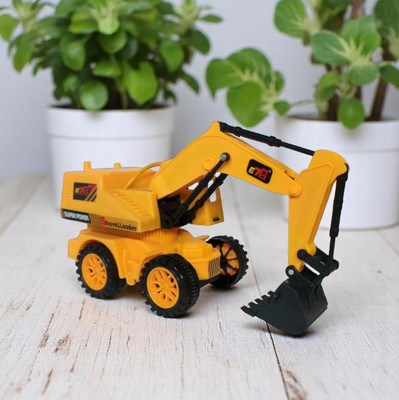 SMART BOY Rechargeable Remote Control JCB Toy with Flash Light & Moving Joints – Yellow(Multicolor)