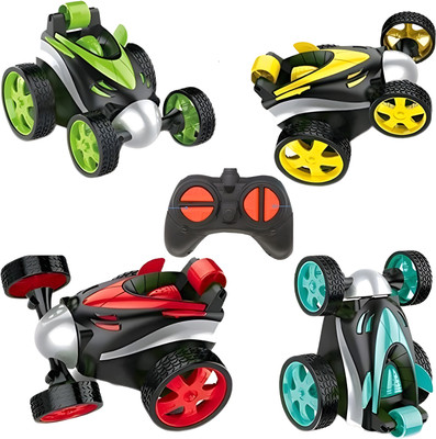 Zenex store Remote Control Stunt Car 360° Rotating Rolling Electric with USB Charging Cable(Multicolor)