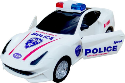 LEVIATHAN 360 Degree Rotating Police Dancing Car with 3D Flashing Led Light Musical Bump(Multicolor)