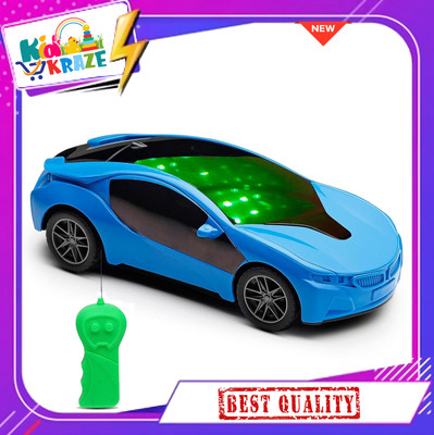 Kid Kraze Wireless Remote Control Fast Modern Car With 3D Light(Blue)