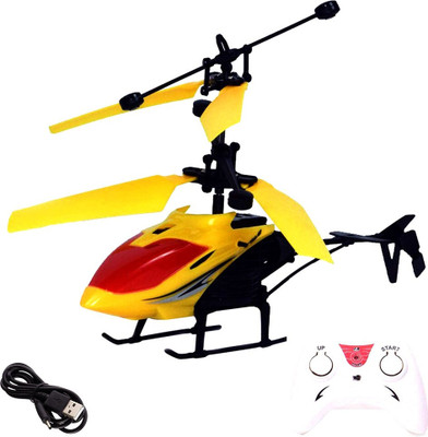 TOYSFIRE Remote Control Indoor Helicopter with Infrared Sensor(Yellow)