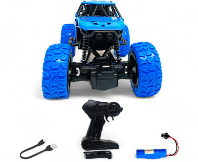 ZODZE Metal Body Rechargeable Remote Control Rock Crawler Car for kids_C31(Blue)
