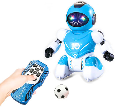VikriDa Remote Control Robot Soccer Game for Kids Tackle, Dribble & Shoot Football Toys(Blue)