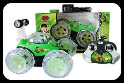 U.R.M. Enterprises Ben 10 Stunt Car High Quality Remote Control Dancing Racing Led_new455(Green)