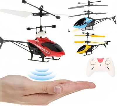planettoy Trendy Flying Remote Control Helicopter Toy with Motion Sensor & Colorful Light(Multicolor)