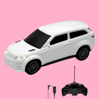 AS TRADERS 3D Famous Car Rechargeable Remote Control Toy W7(White)