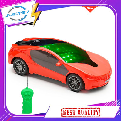 Just97 Wireless Remote Control Fast Modern Car With 3D Light(Red)