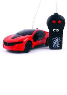 Tenmar Wireless Remote Control Fast Modern Car With 3D Light CAR_RC_RED20 (Red)(Multicolor)