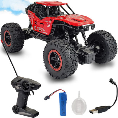 BAREPEPE Metal Remote Control Monster Car Water Mist Spray Rechargeable RC High Speed(Multicolor)