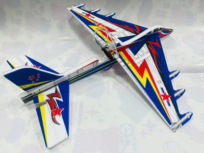 PlayRude Assemble Flying Aeroplane with light and Rechargeabl without Remote control(Multicolor)