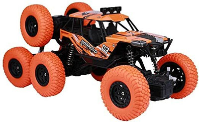 Pepstter Rechargeable Battery Remote Control Rock Climbing High Speed Monster Racing Car(Orange)