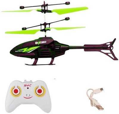 VRION Remote Control Helicopter Flying Helicopter(Black Green)