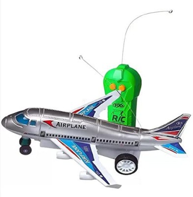 Anushka Toys Airplane Remote Control Airbus Toy Runs on Ground(Multicolor)