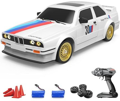 GKNEX 1:16 RC Drift Car with LED Lights & Extra Tires High Speed Remote Control Car(Multicolor)