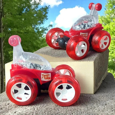 SMART BOY 360 Rechargeable Stunt Car With 3D Light and Music with USB Cable(Red)