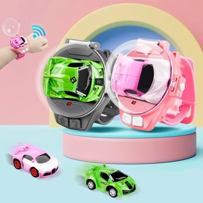 Bestie Toys Mini Watch Car Green Racing And Pink Model Remote Control Car For Kids(Combo)(Blue)