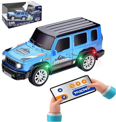 Bestie Toys Mini RC Car, 1:64 Scale Off-Road Vehicle & Trailer Toy, 2.4GHz Wireless Remote C(Multicolor)