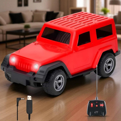 Just97 Remote control Thar Rechargable RC Toys For Kids With Music_J04(Red)