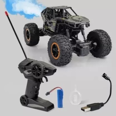 mayank & company Full Function Remote Control Rechargeable Mist Smoke Spray Rock Crawler Car(Multicolor)