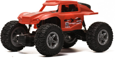 Braintastic Rechargeable 4 Wheel Climber Rock Crawler RC Car Vehicle Toys for Kids(Red)