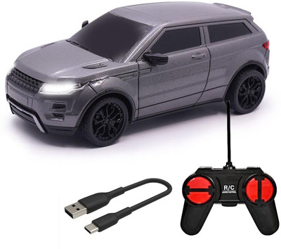 Wembley High Speed Mini 1:24 Scale Rechargeable Remote Control car with Lithium Battery(Grey and Black)