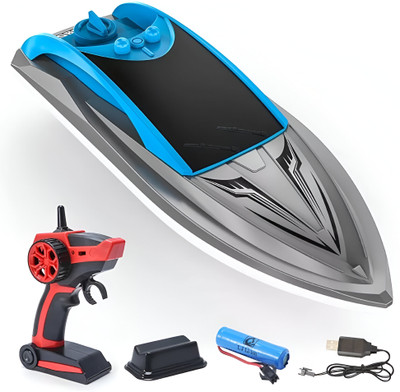 Aseenaa Remote Control Boat for Pools & Lakes, 4 Channel 2.4GHZ RC High Speed Boat(Blue)