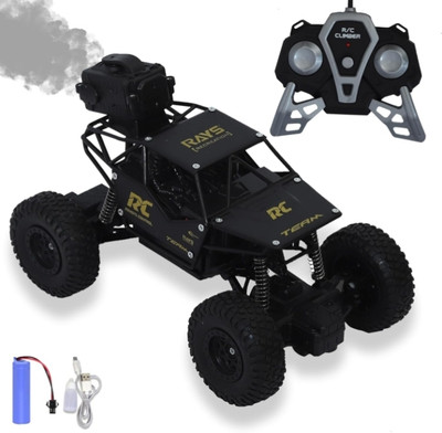 RNAV Rock Crawler Remote Control Car Toys for Kids With Smoke Effect Multicolor(Black)