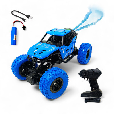 FANSEEKART Metal Body Rechargeable Remote Control Rock Crawler Car for kids_C26(Blue)