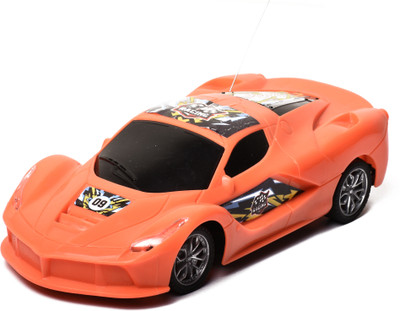 Braintastic Rechargeable High Speed RC Racing Car LED Headlights Toy for Kids(Red)